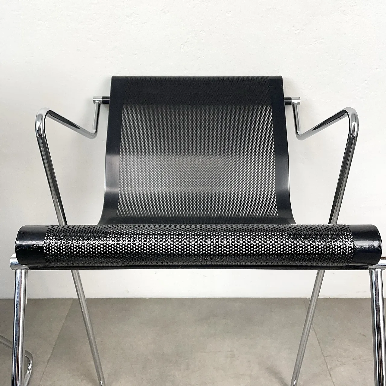 Set 4 poltroncine impilabili Monopoli di P. Arosio per Airon, anni '70 18