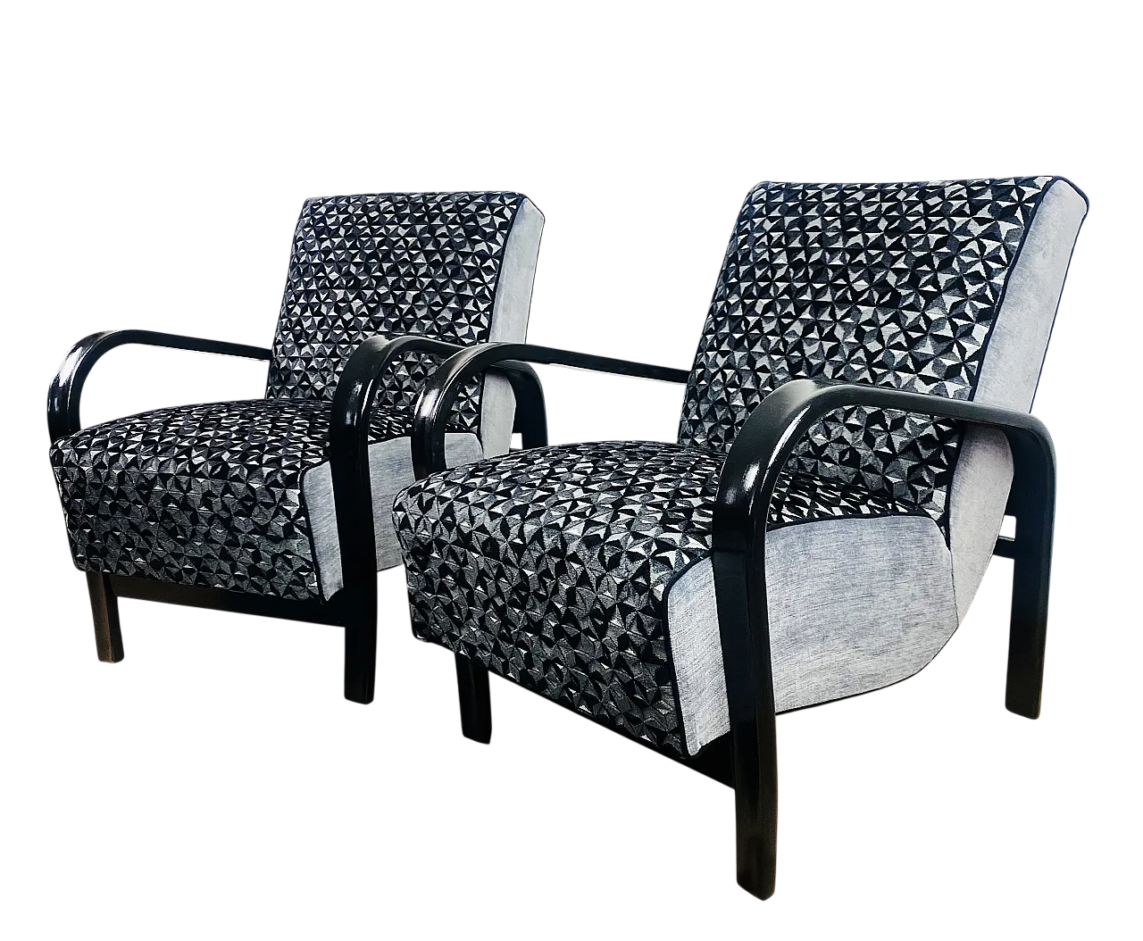 Poltrone HF11 Art Deco, anni '40 12