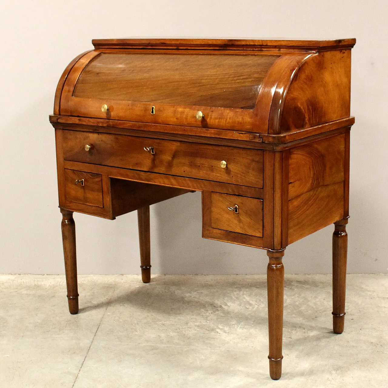 Charles X desk in walnut, 19th century 1