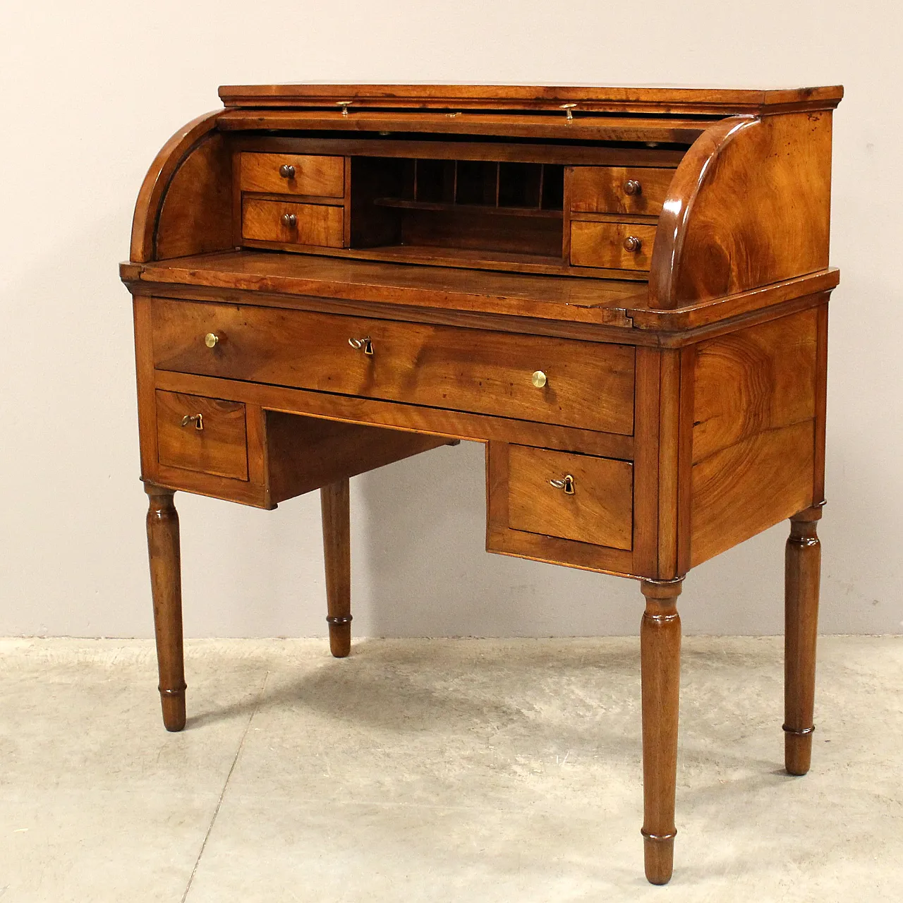 Charles X desk in walnut, 19th century 3