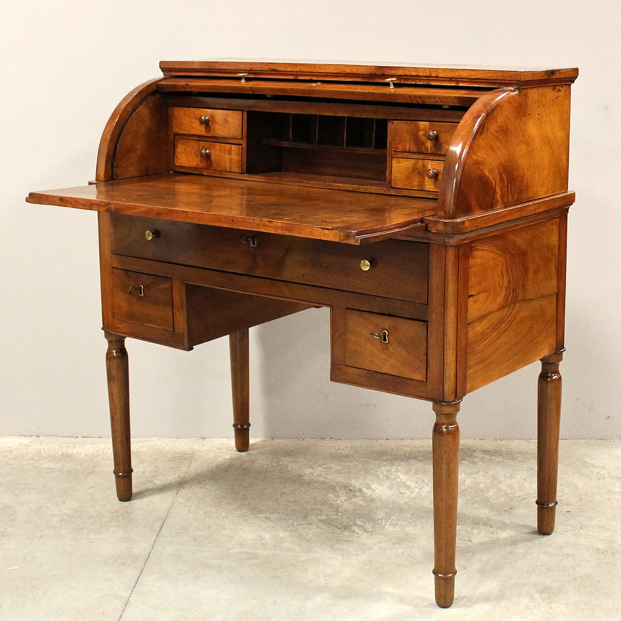 Charles X desk in walnut, 19th century 5