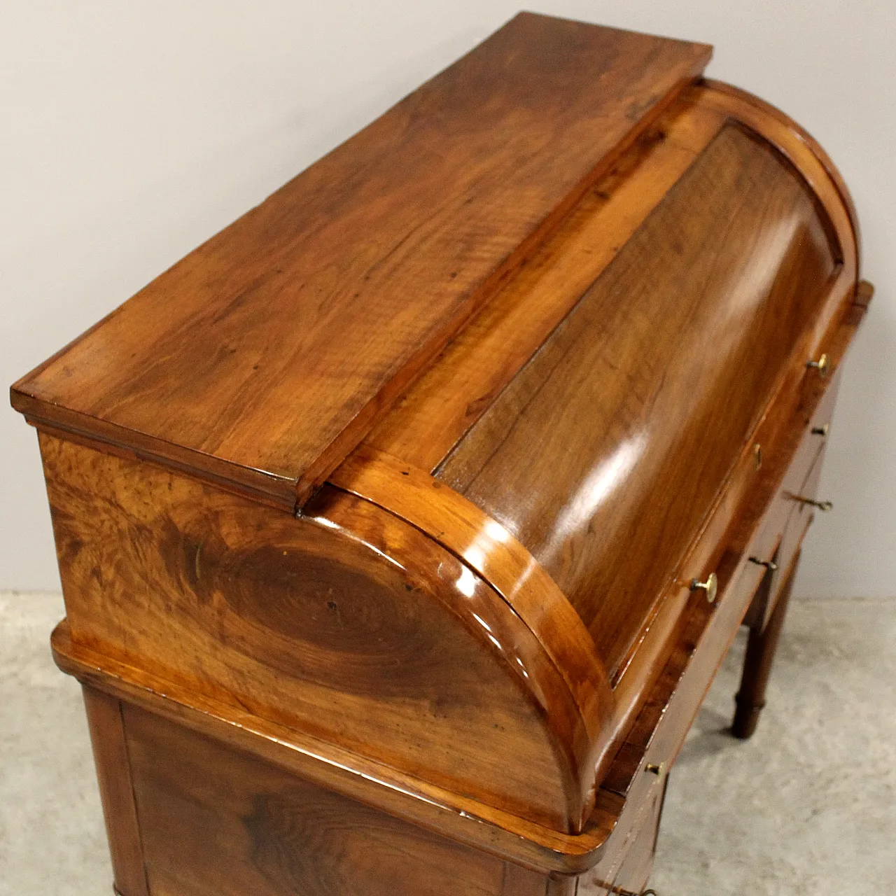 Charles X desk in walnut, 19th century 8