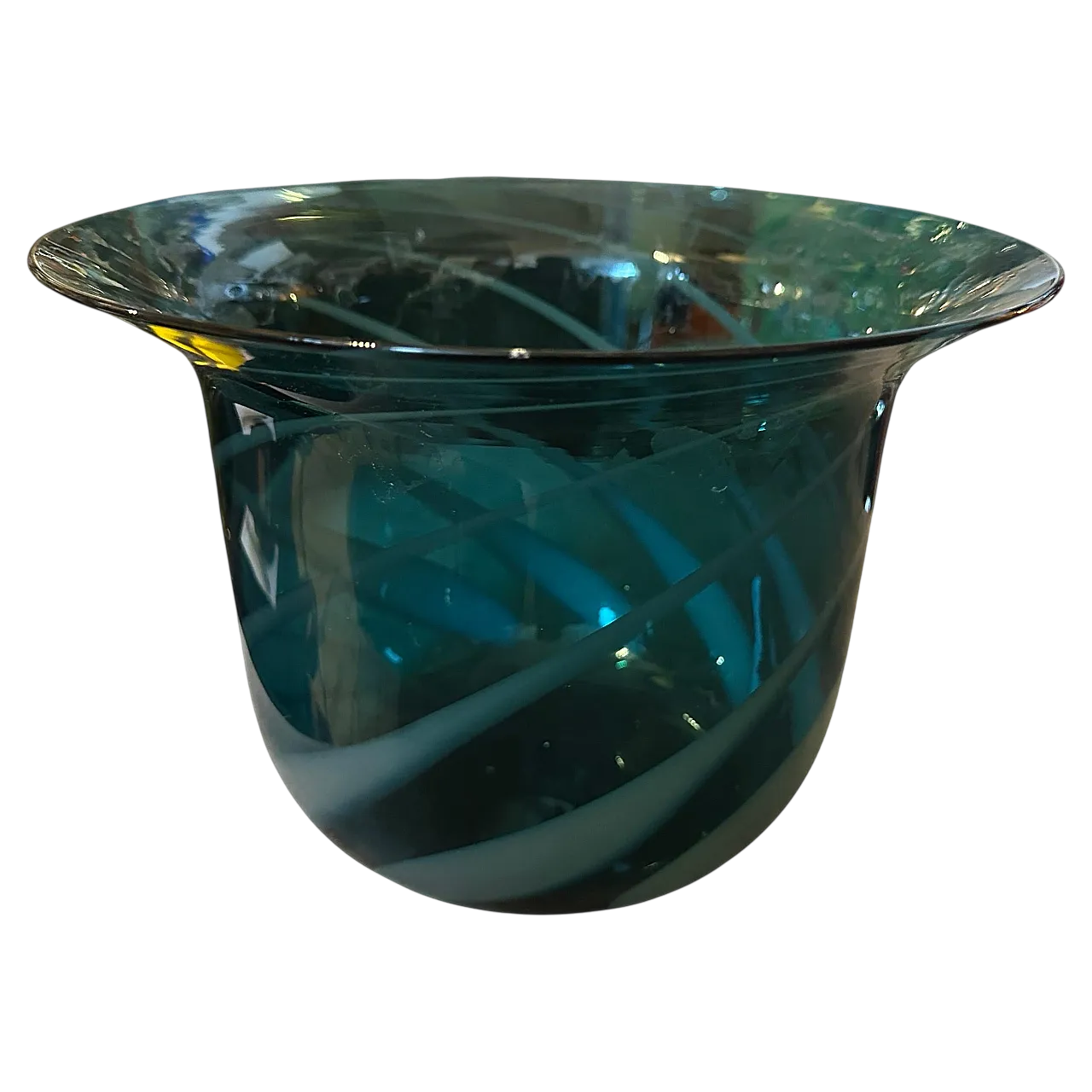 Vaso in vetro di Murano soffiato a mano di Venini, anni '80 13