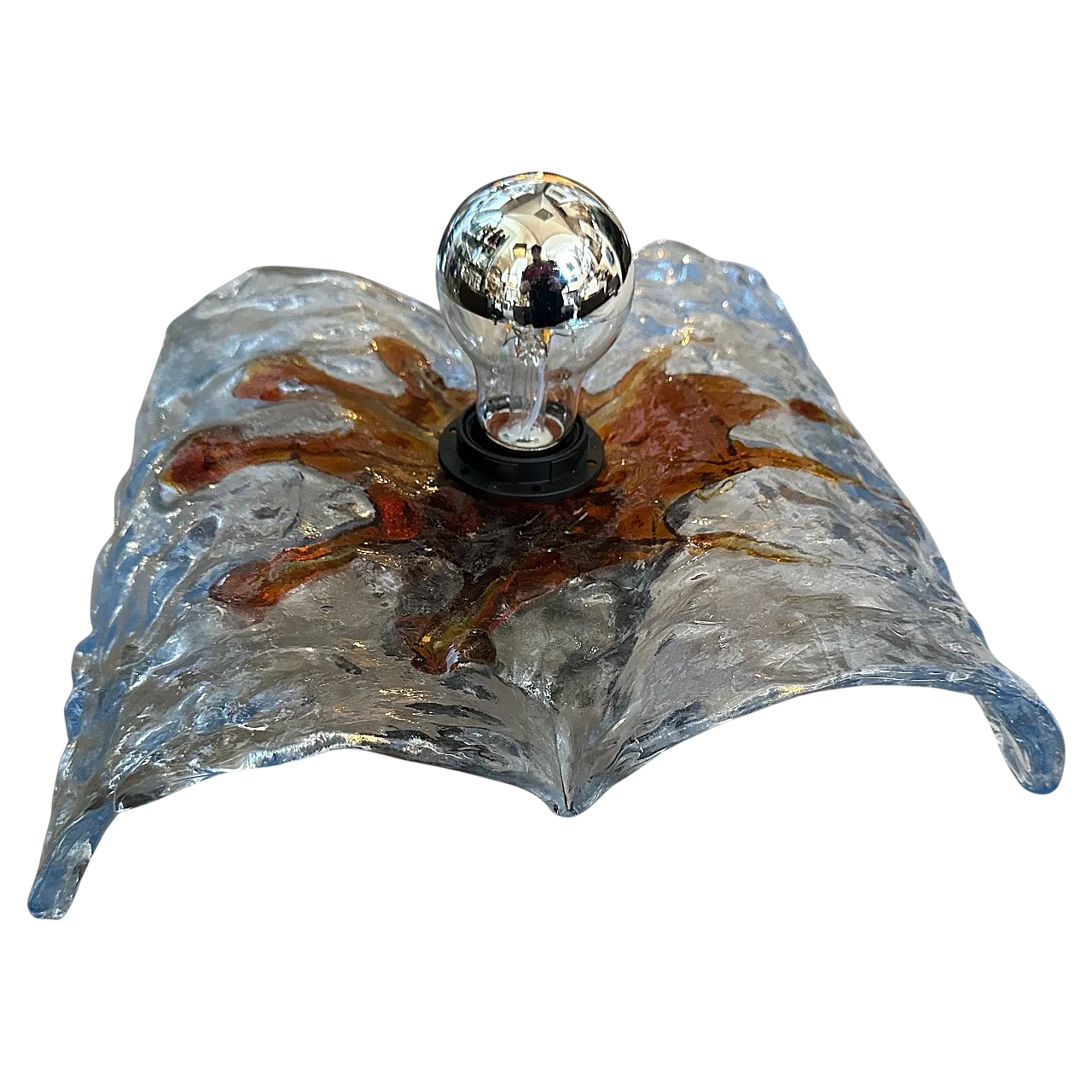 Murano glass wall lamp by Mazzega, 1970s 14