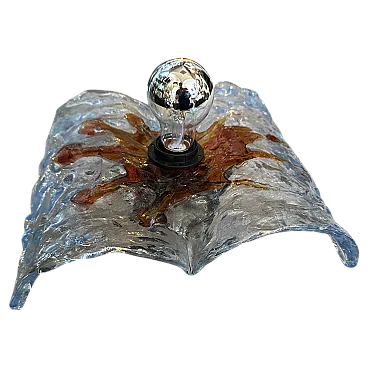 Murano glass wall lamp by Mazzega, 1970s