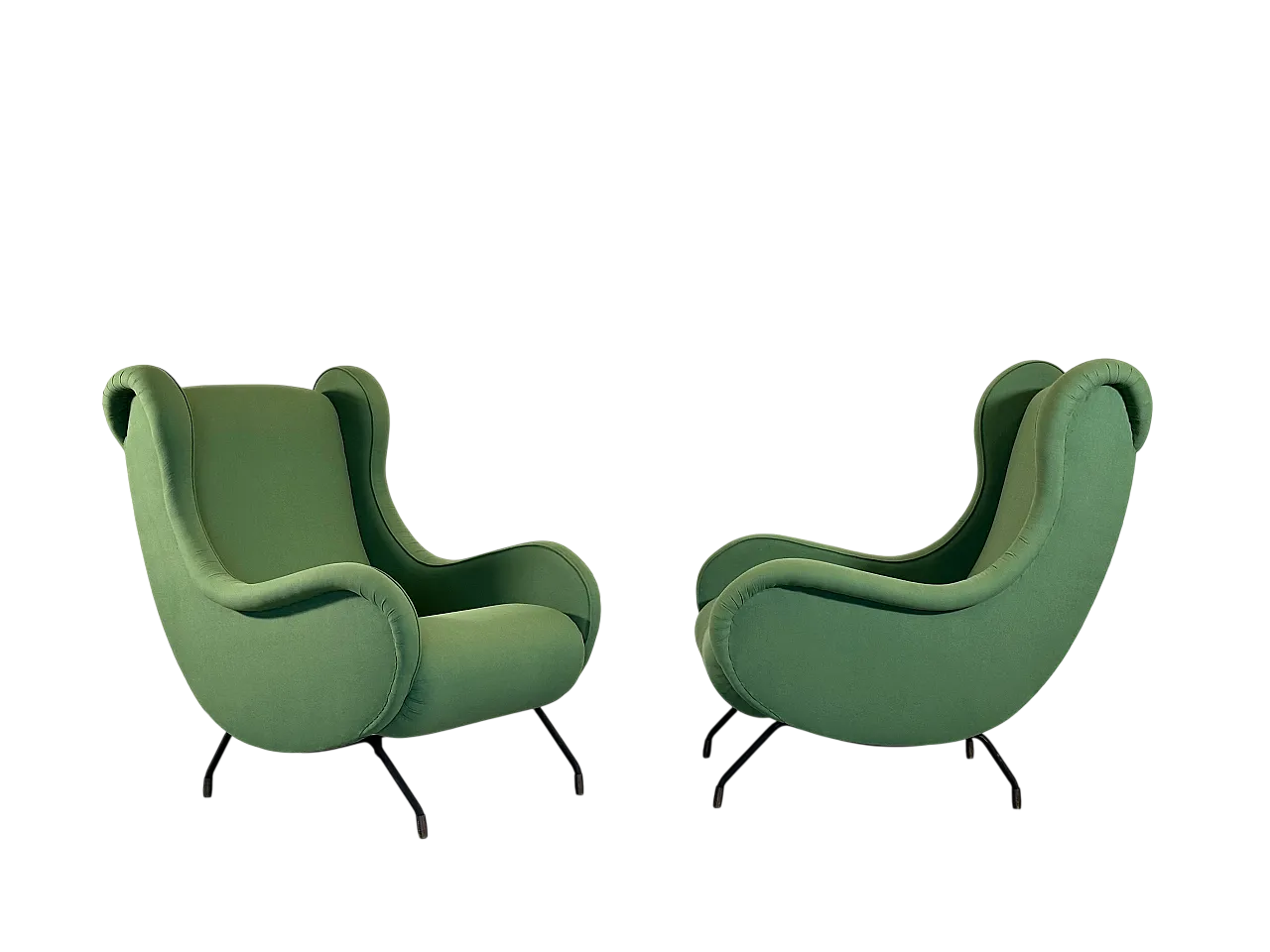 Pair of armchairs in Marco Zanuso style, 50s 15