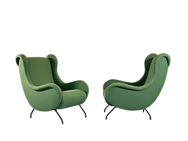 Pair of armchairs in Marco Zanuso style, 50s