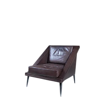 Poltrona in similpelle marrone di Gucci