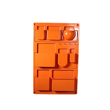 Orange Plastic Wall Organiser, 1970s