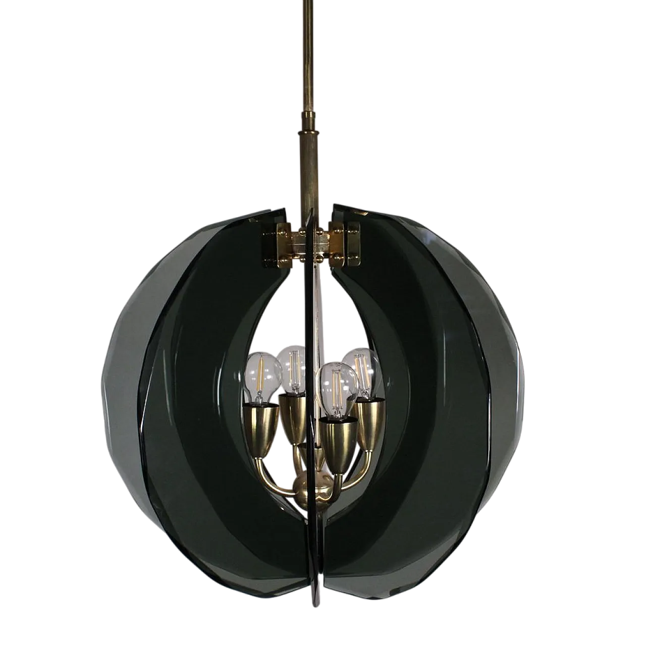 Mid-Century Glass Chandelier by Gino Paroldo, 1960s 8