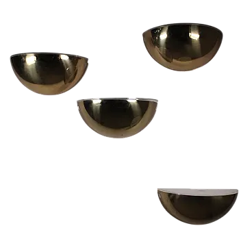 4 appliques Quarto in ottone di Tobia & Afra Scarpa per Flos, anni '70