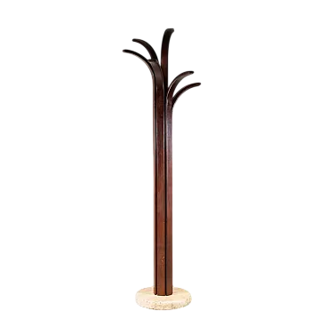Mid-Centruy Wood and Marble Coat Hanger