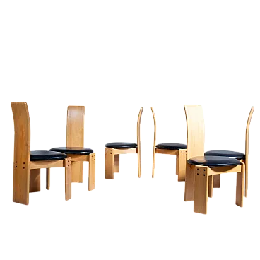6 Chairs by Mario Marenco for Mobilgirgi, 1970