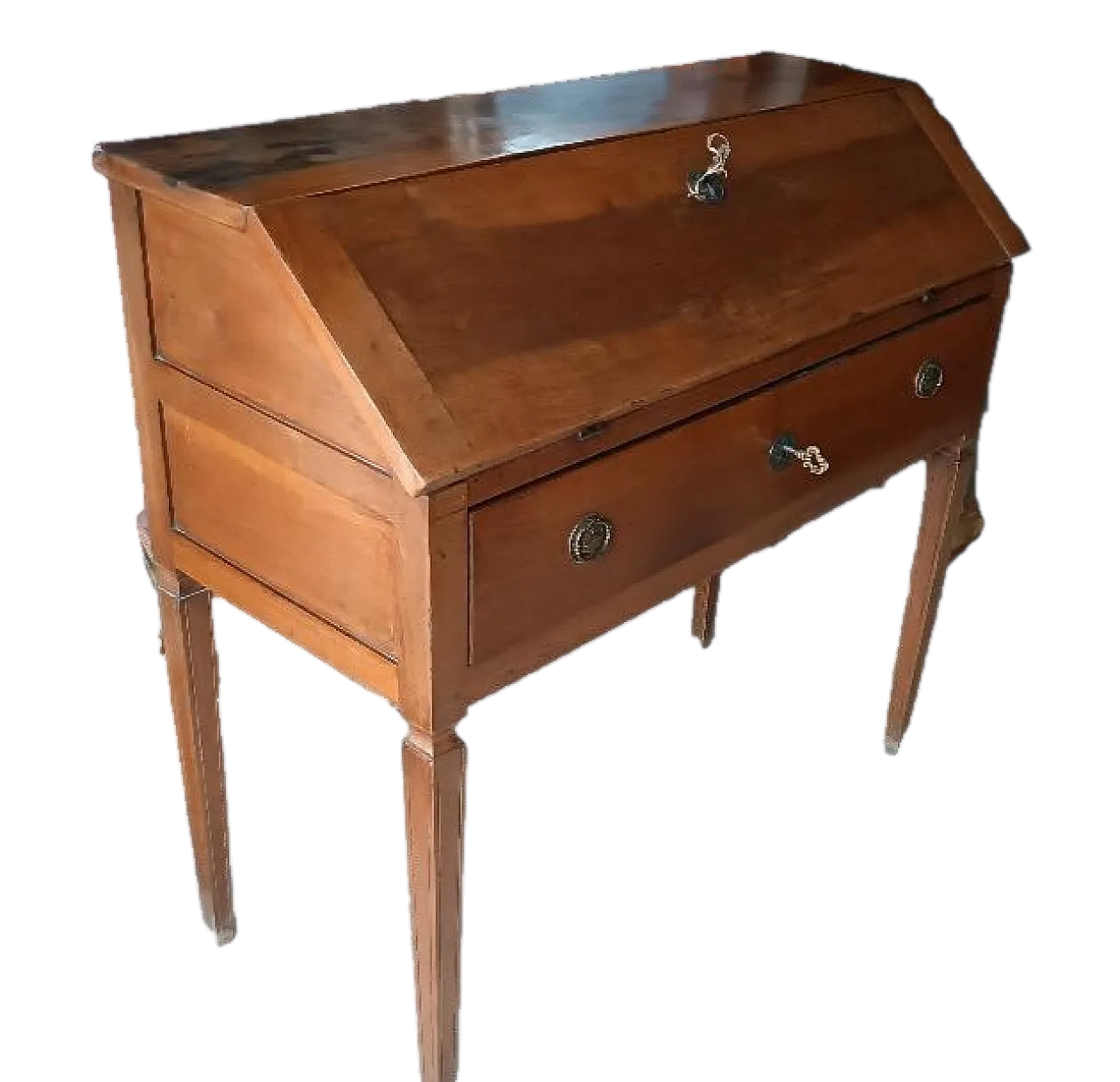 Scrittoio a ribalta in noce massello Luigi XVI, fine '700 13