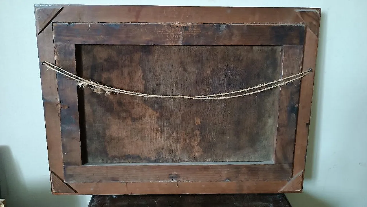 Dipinto antico a olio su tela, putti, scuola italiana, '700 10