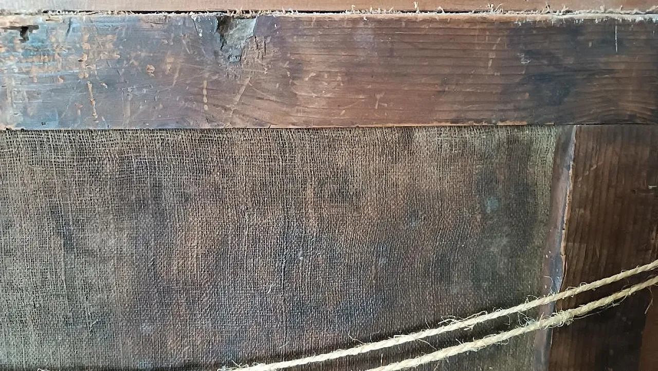 Dipinto antico a olio su tela, putti, scuola italiana, '700 11