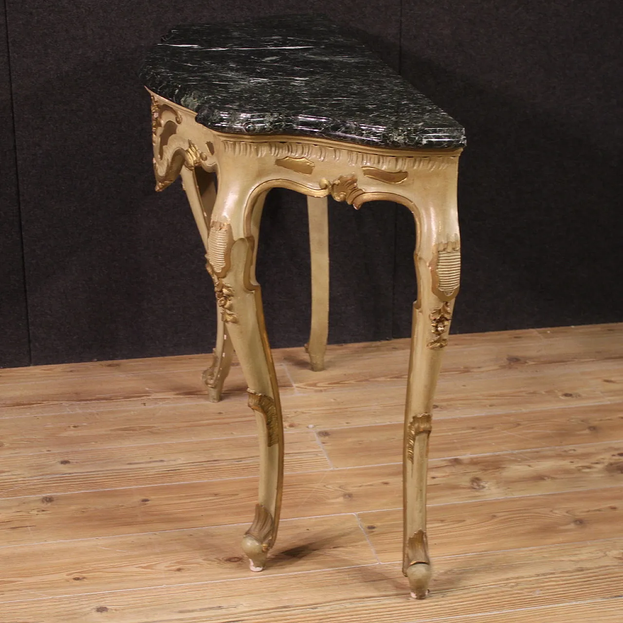 Console laccata e dorata, '900 9