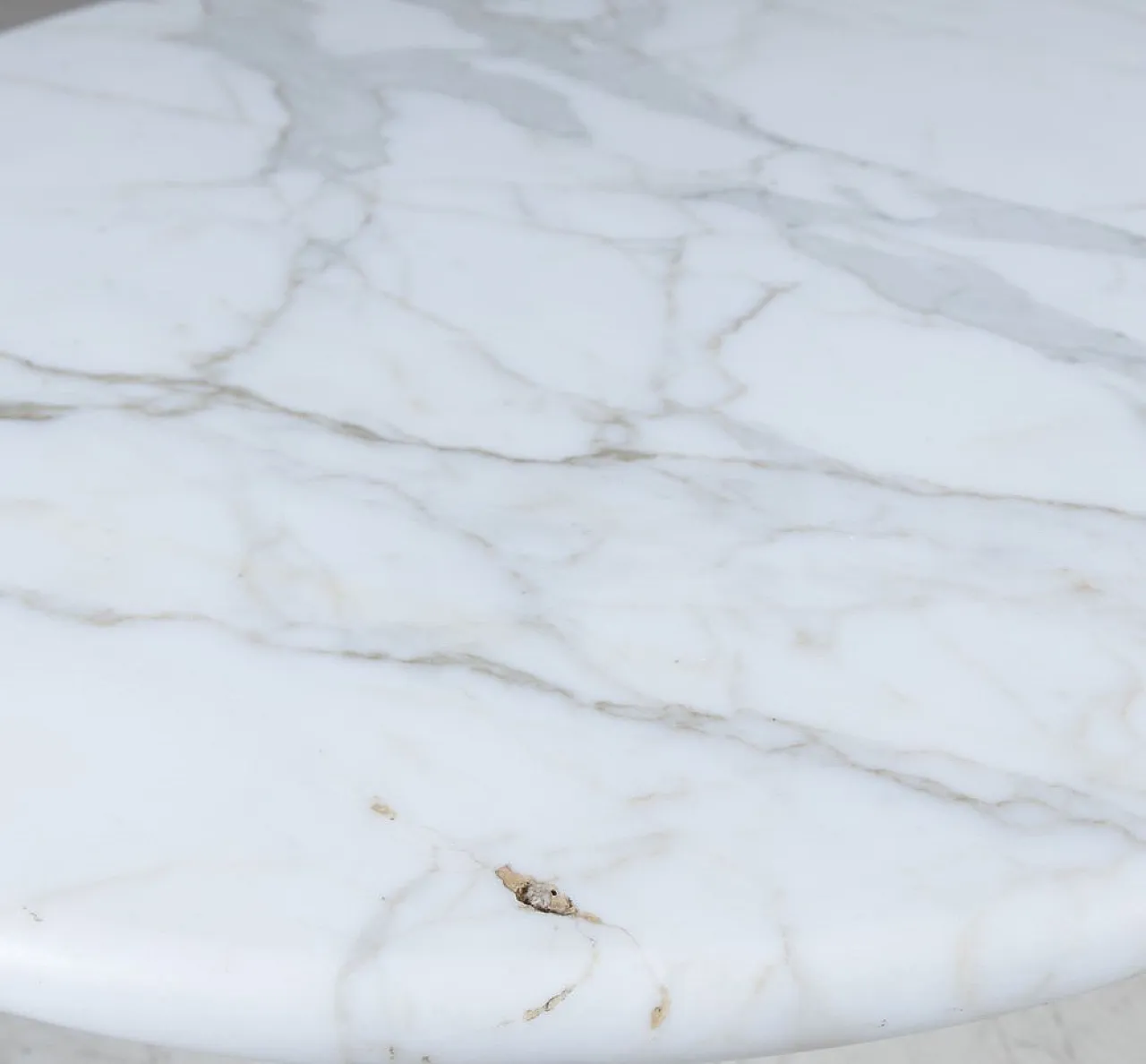 Tavolo rotondo in marmo di Carrara, anni '60 2