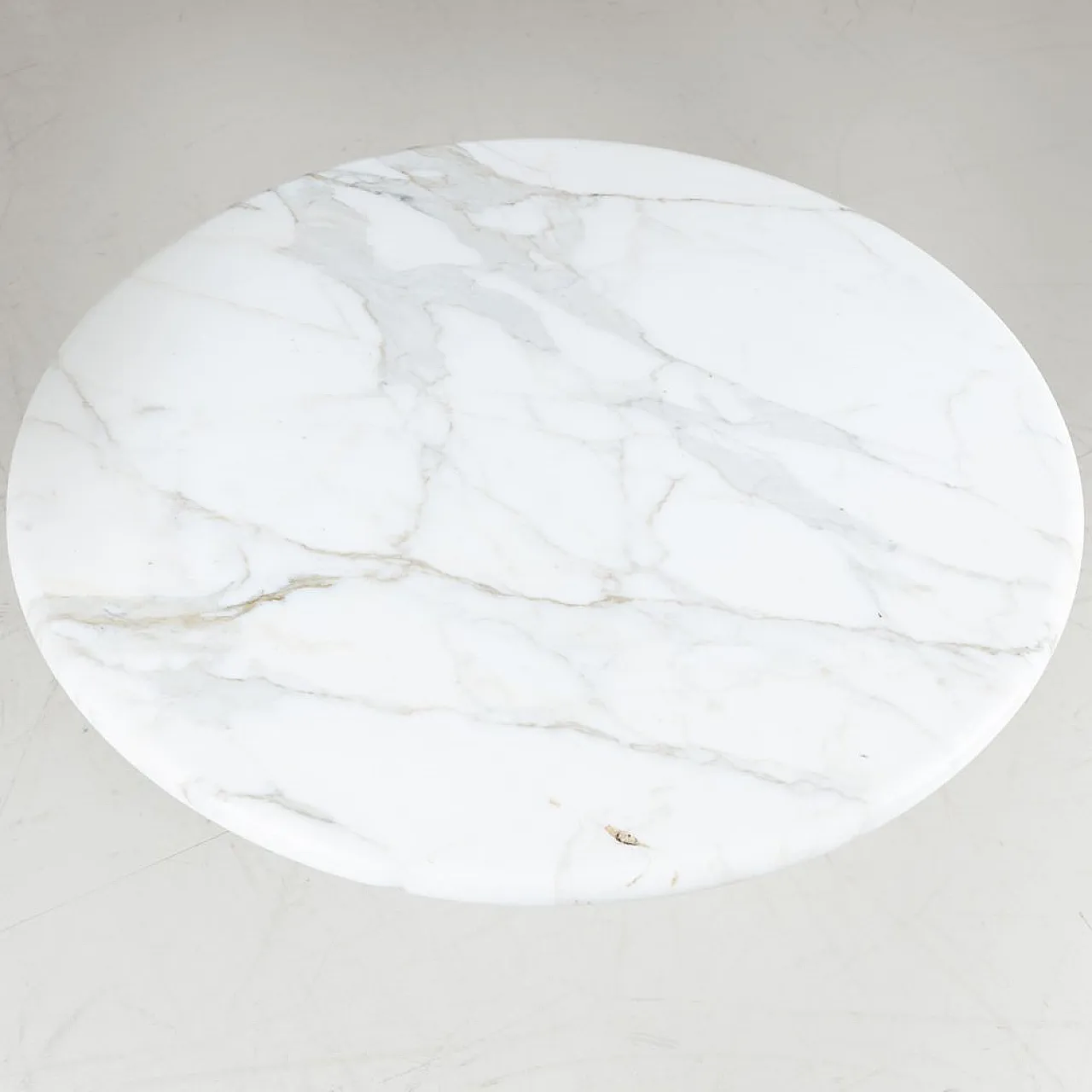 Tavolo rotondo in marmo di Carrara, anni '60 3