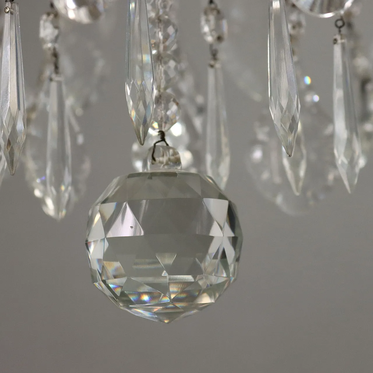 Lampadario 24 luci in vetro in stile Maria Teresa, '900 6