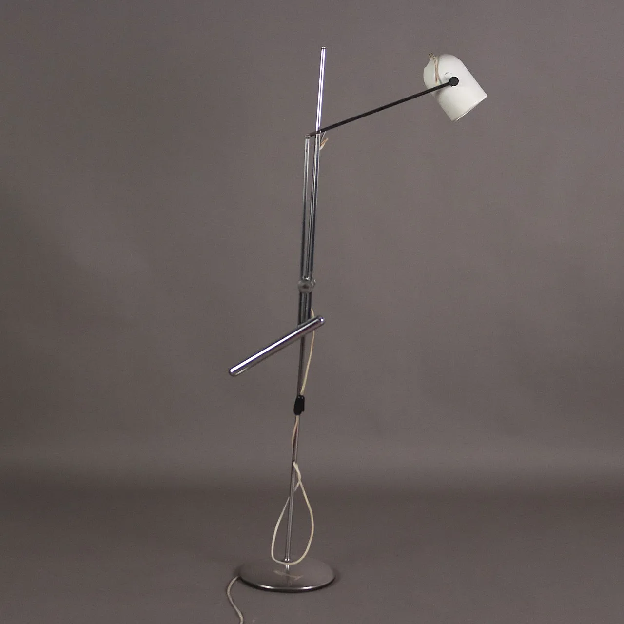 Lampada da terra in alluminio e metallo, fine '900 3