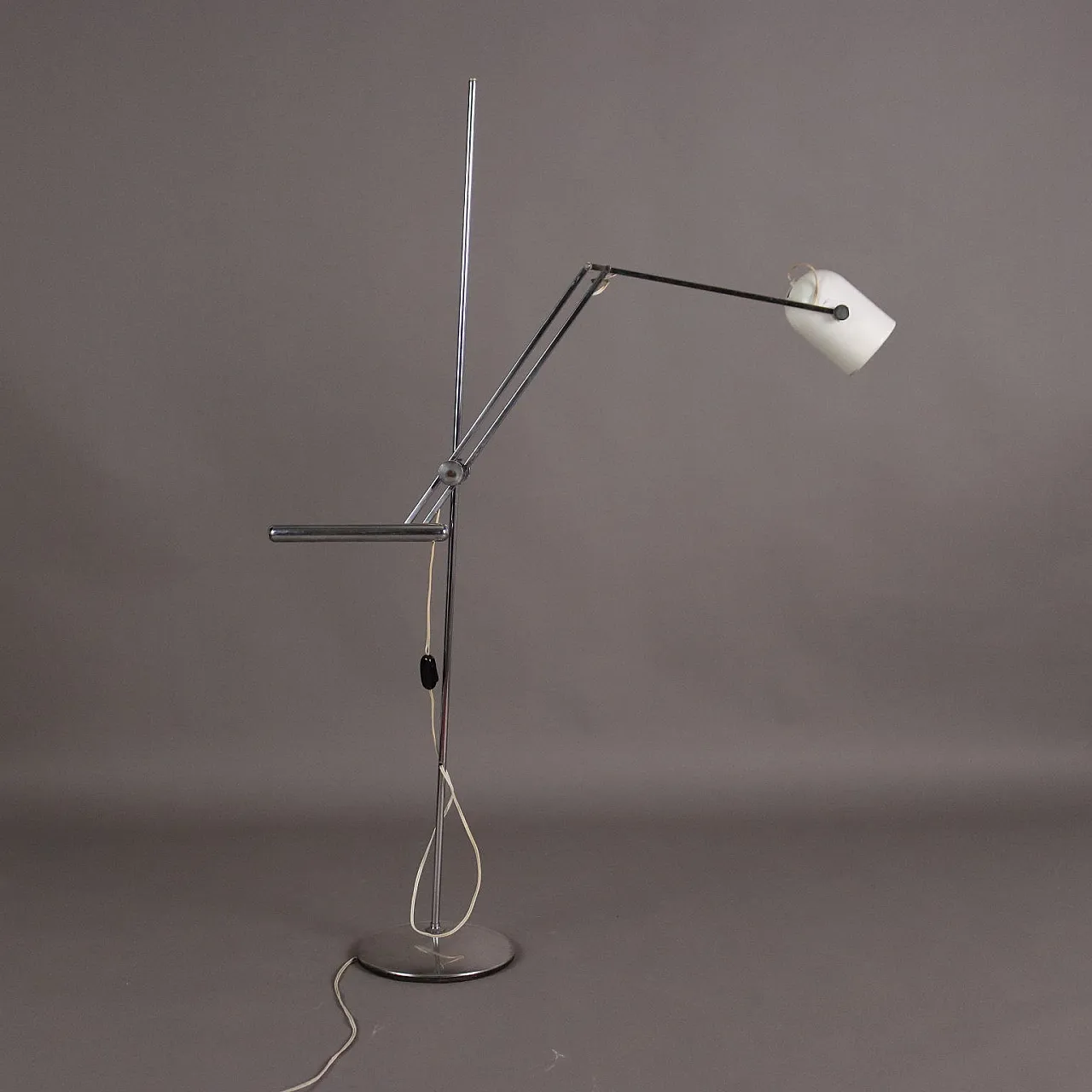 Lampada da terra in alluminio e metallo, fine '900 7