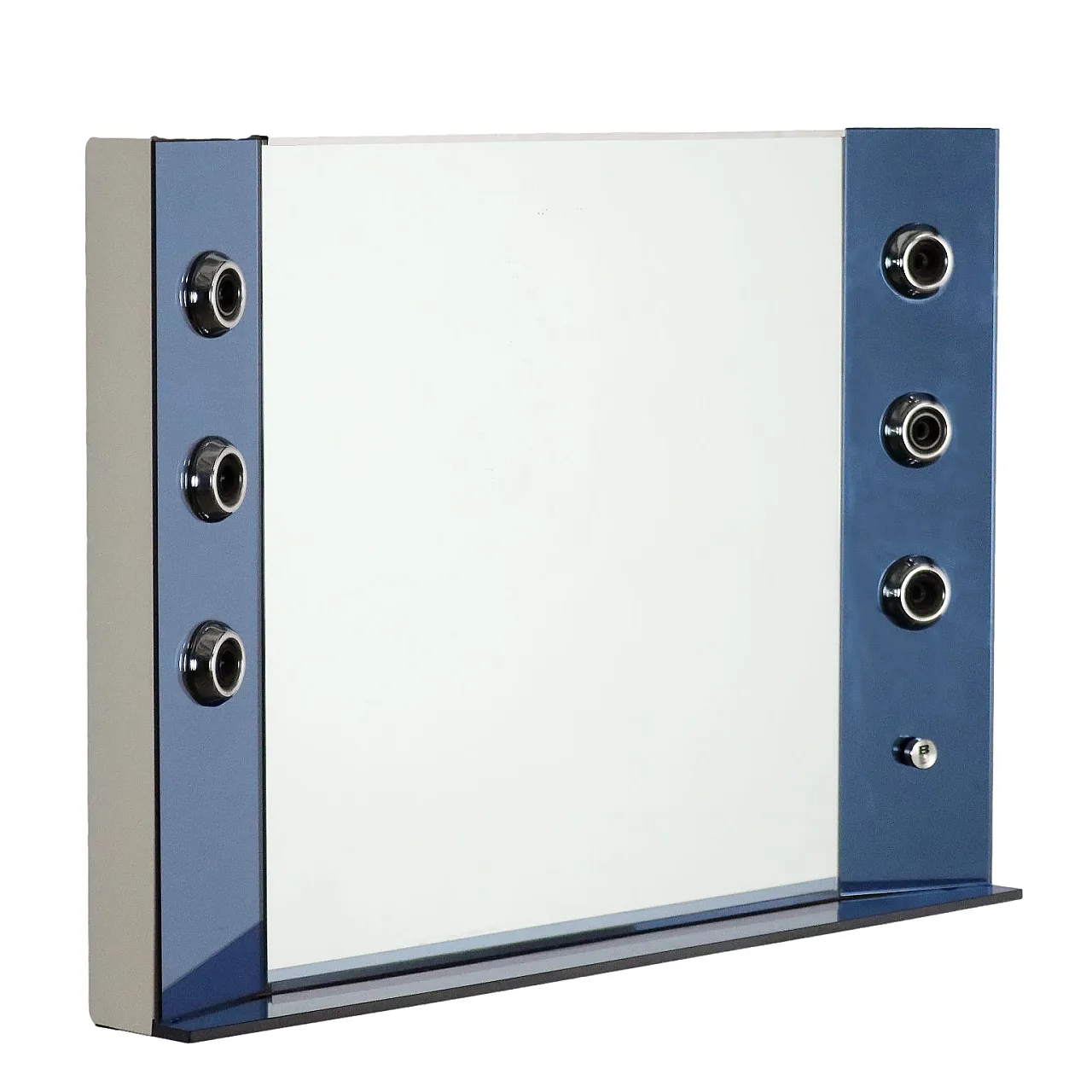 Specchio in vetro con luci, anni '60 1