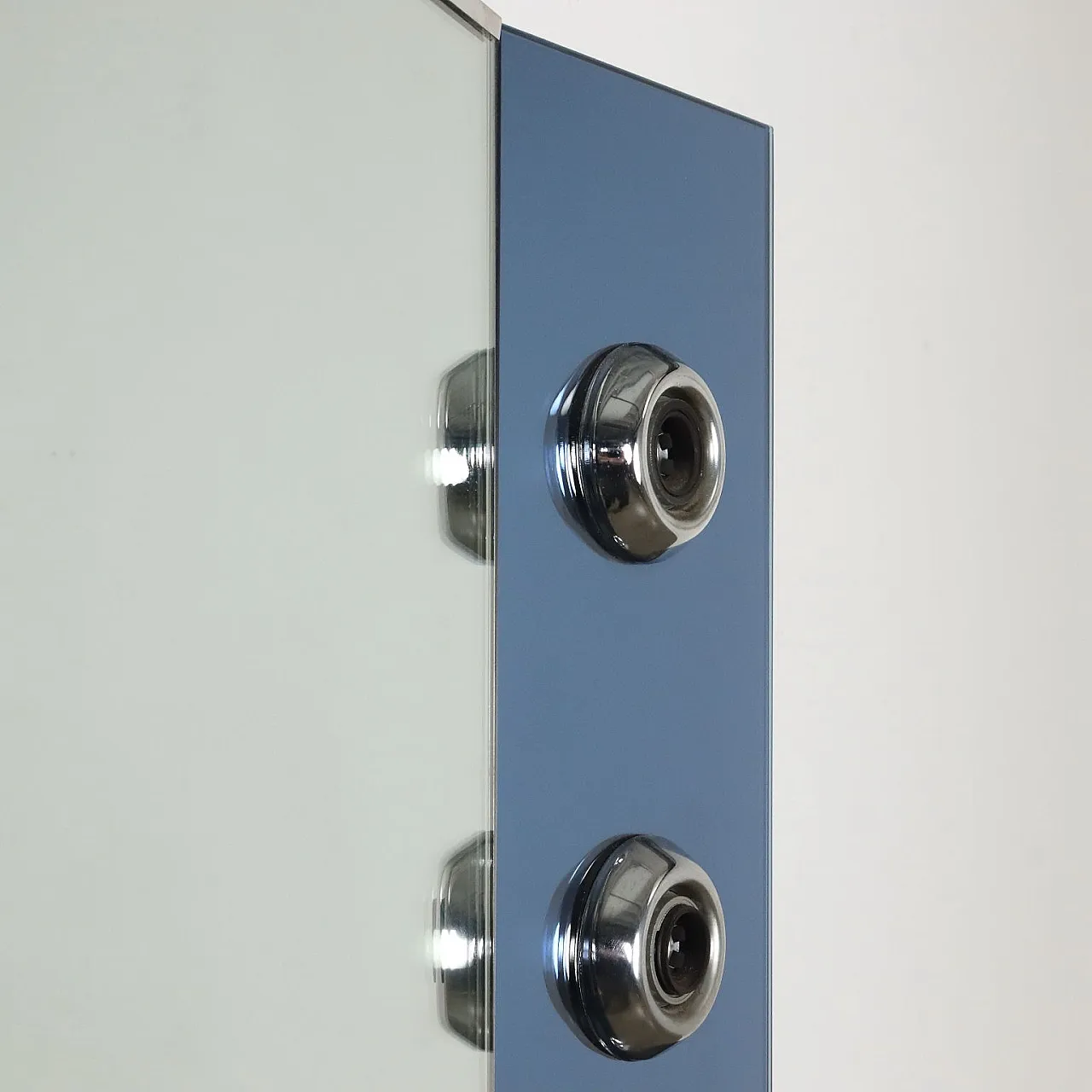 Specchio in vetro con luci, anni '60 6