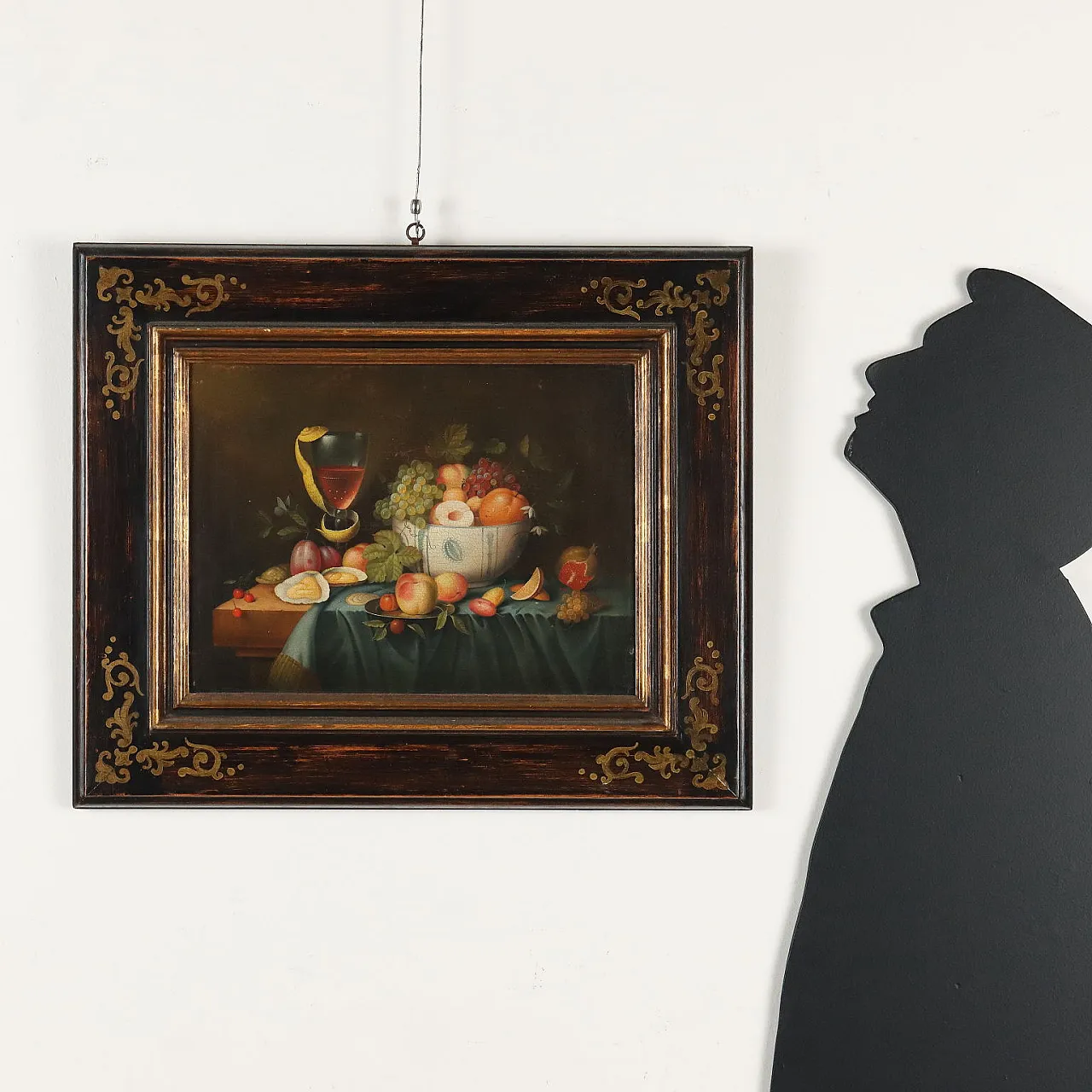 Natura morta con Frutta e Calice, olio su tela, '900 2