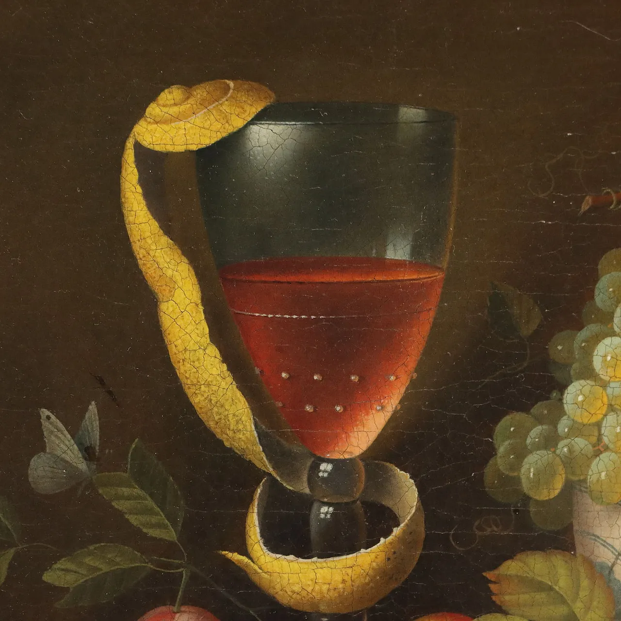Natura morta con Frutta e Calice, olio su tela, '900 4