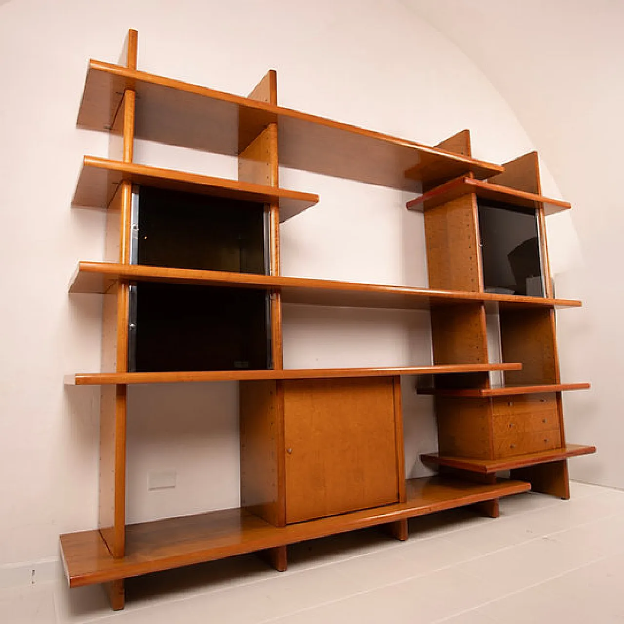 Crossing bookcase by Giovanni Offredi for Saporiti, 1970s 7