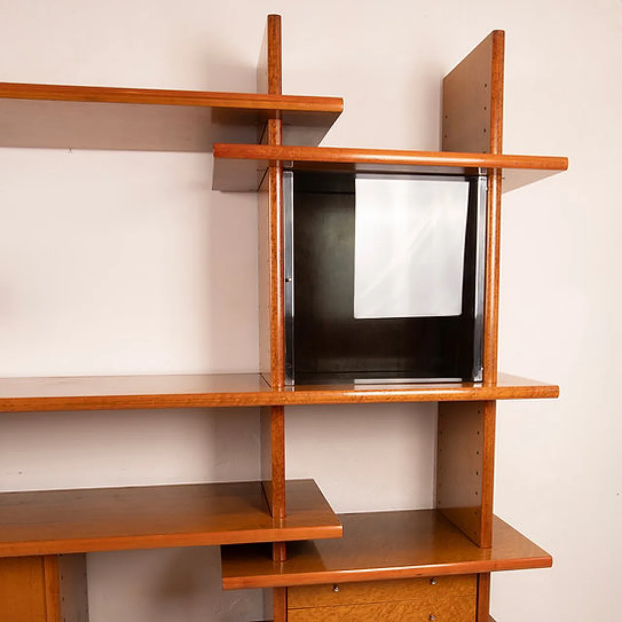 Crossing bookcase by Giovanni Offredi for Saporiti, 1970s 15