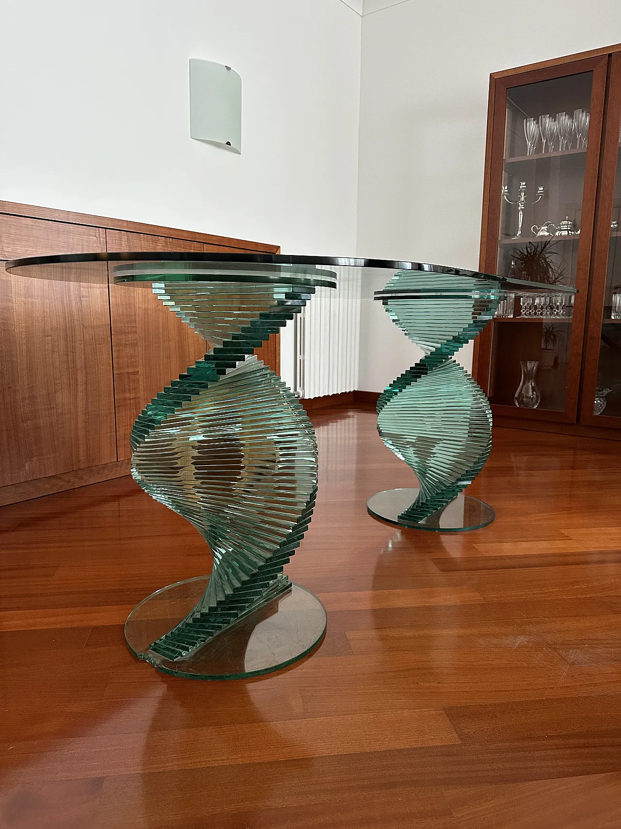 Elica table in tempered glass by Tonelli, '900 3