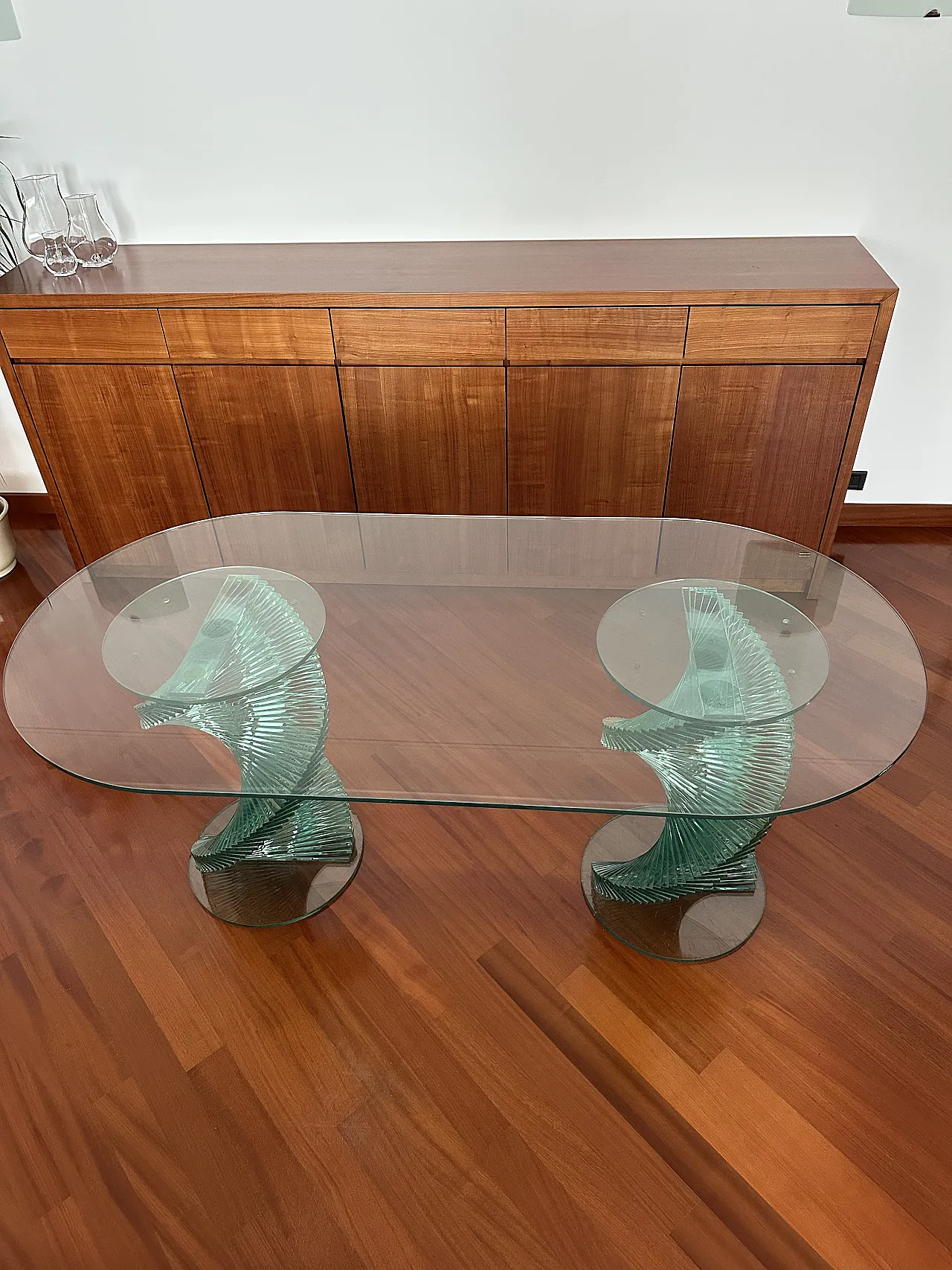Elica table in tempered glass by Tonelli, '900 6