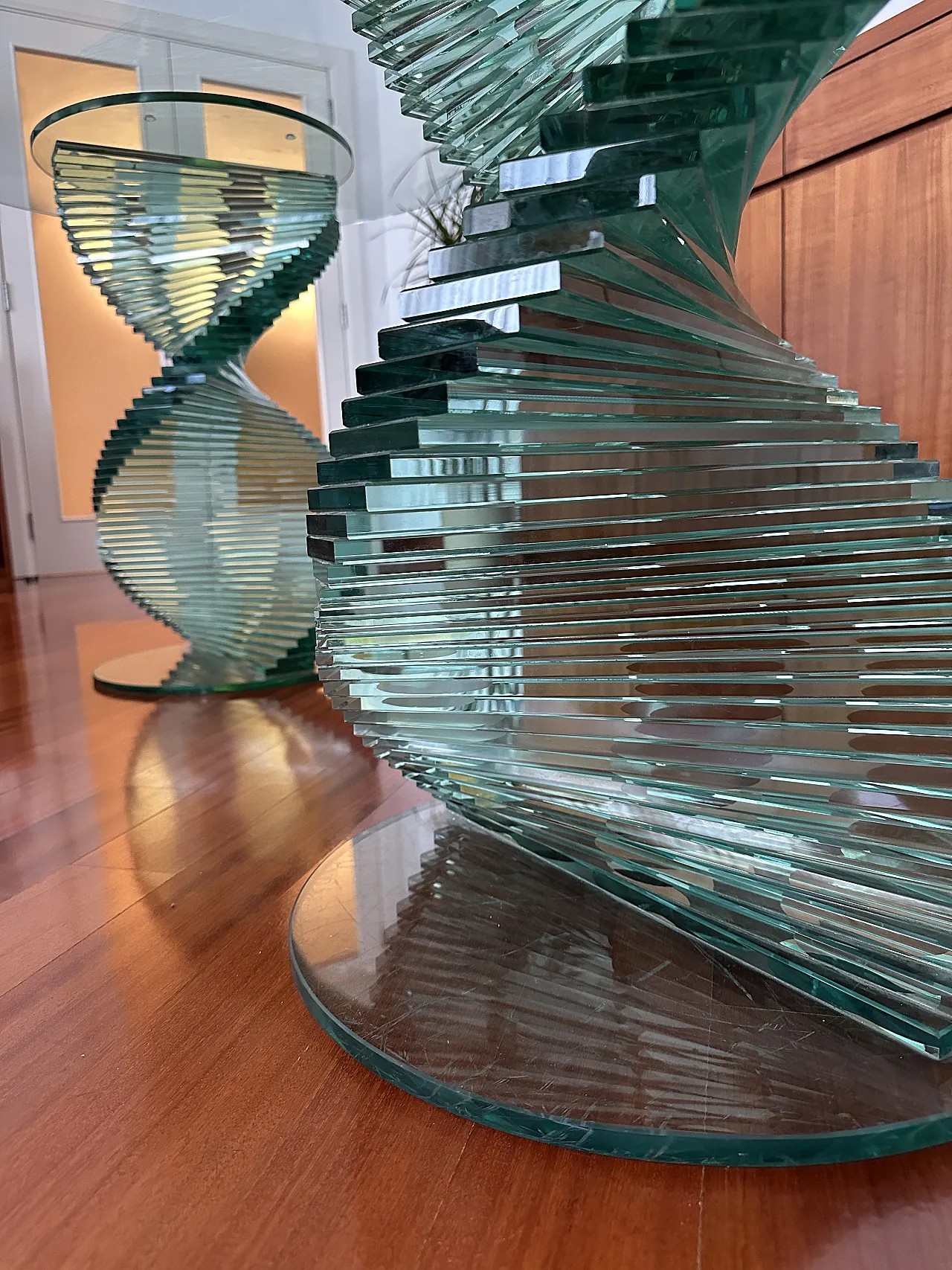 Elica table in tempered glass by Tonelli, '900 13