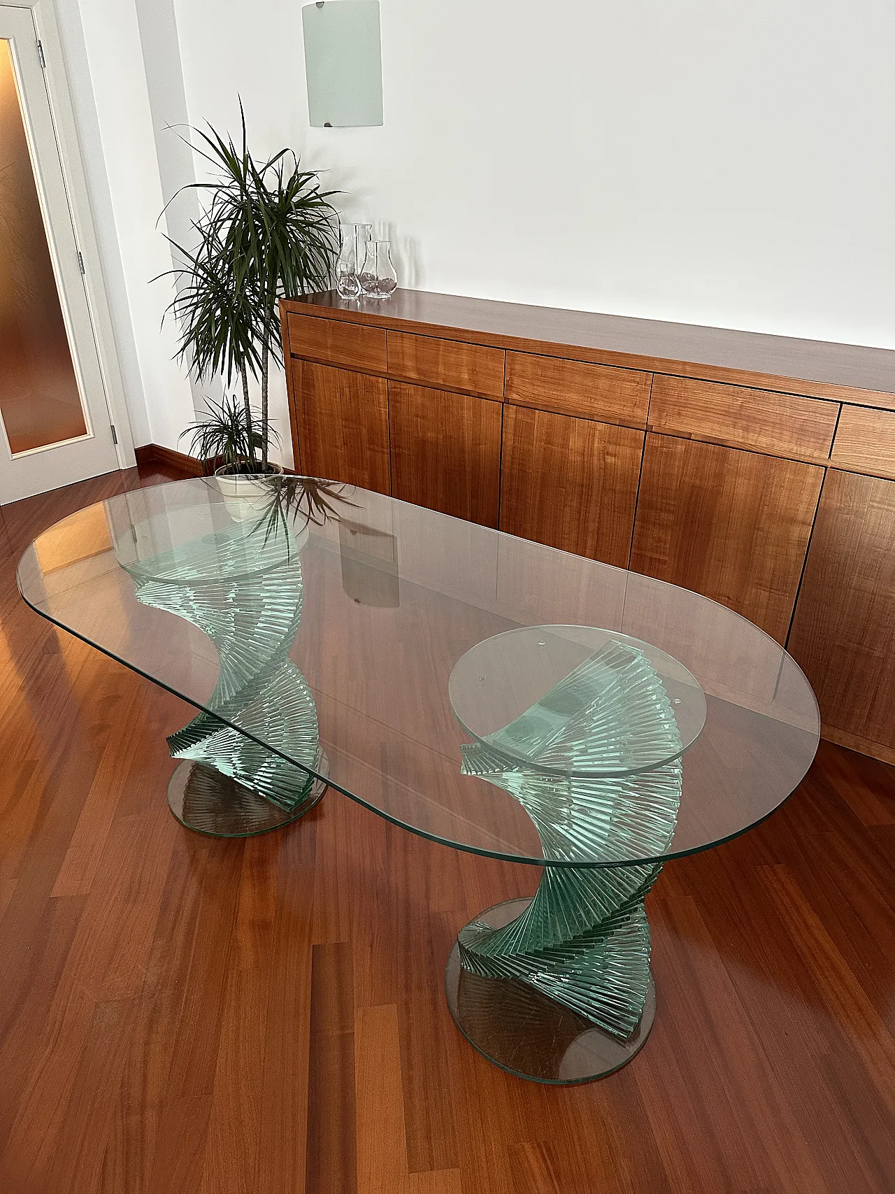 Elica table in tempered glass by Tonelli, '900 17