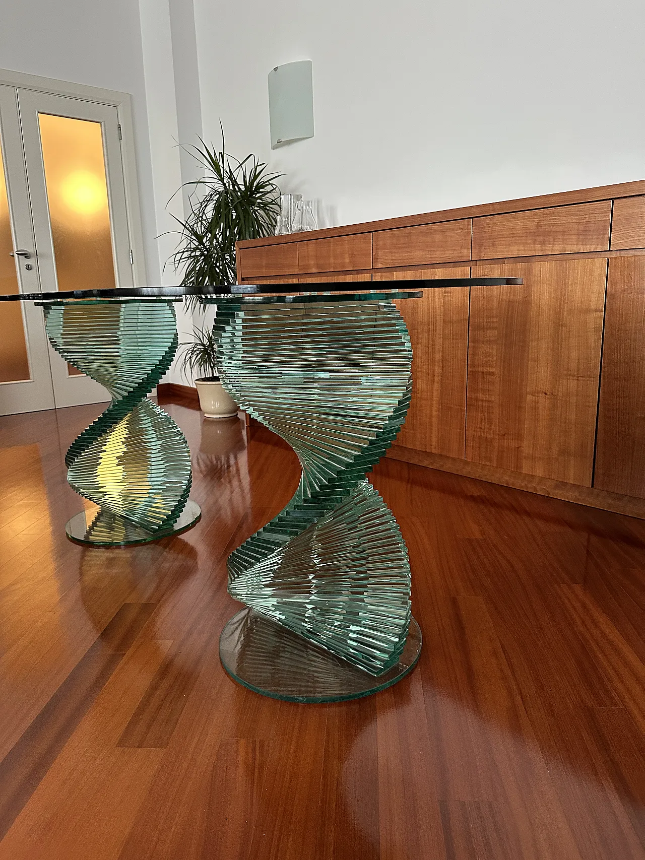 Elica table in tempered glass by Tonelli, '900 19