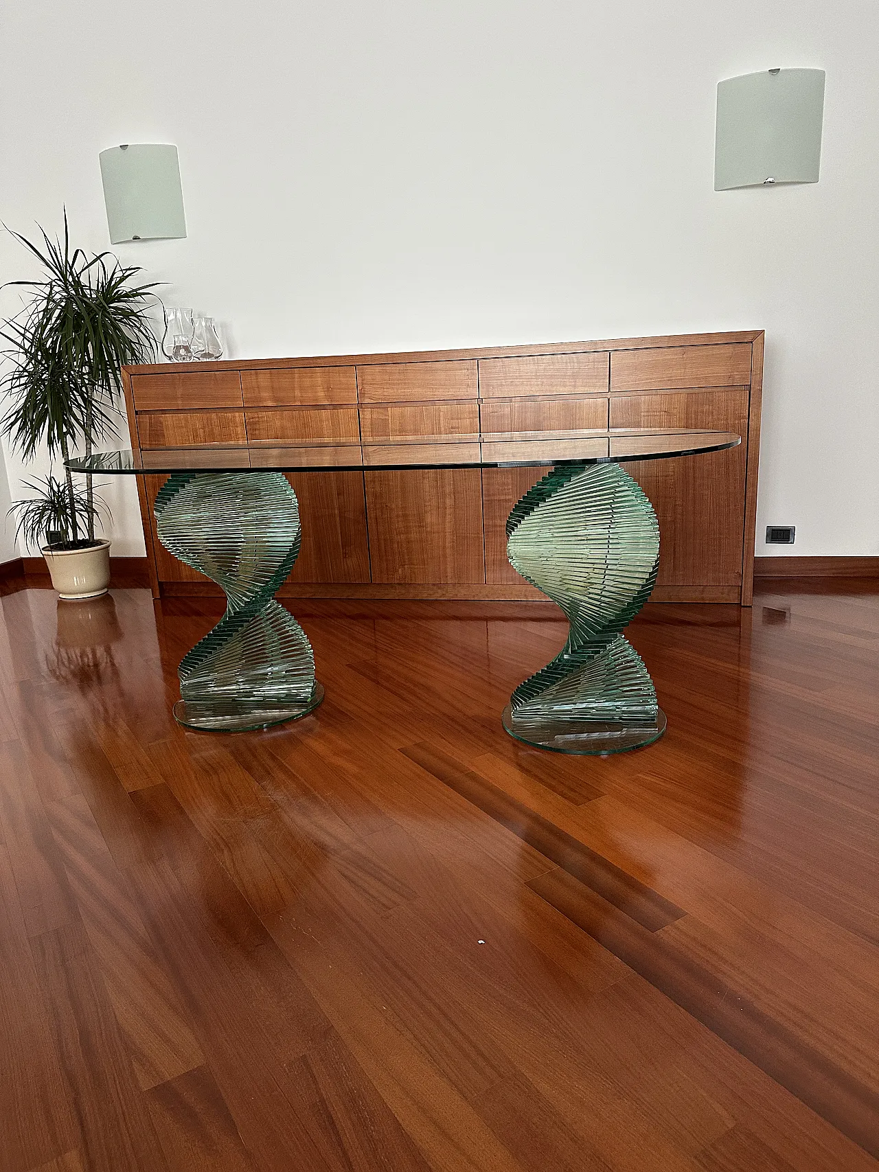 Elica table in tempered glass by Tonelli, '900 20