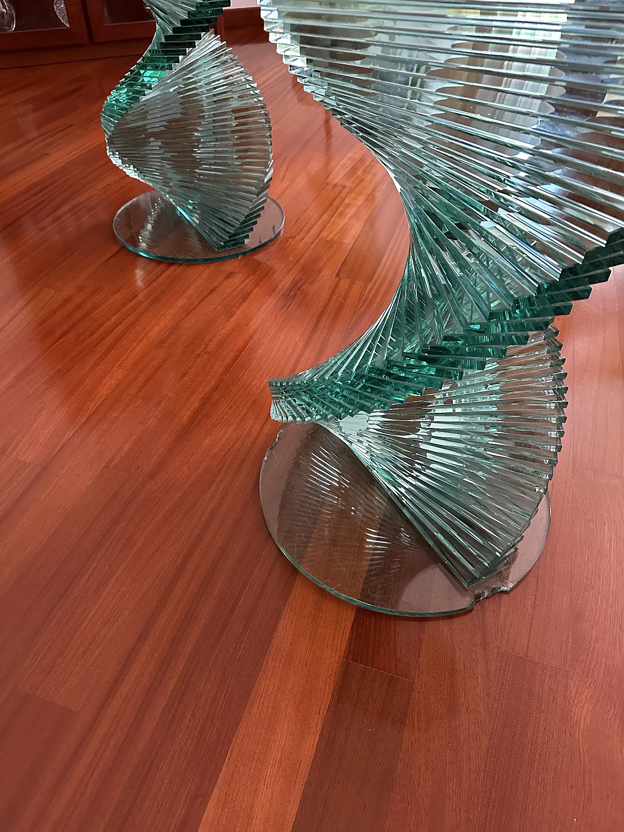 Elica table in tempered glass by Tonelli, '900 25