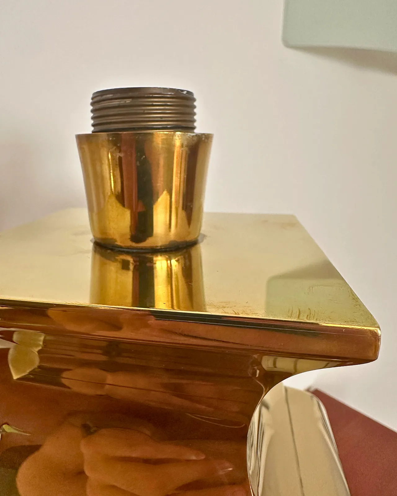 Brass table lamp by Maison Jansen, 1970s 23