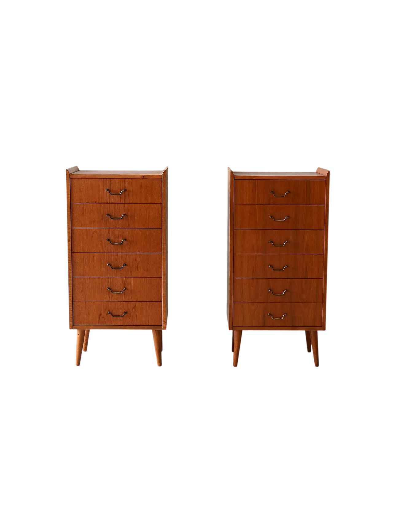 Couple Scandinavian bedside tables in 1950s 11