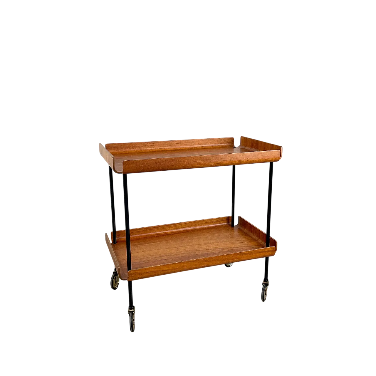 TUTOTAK Carrello Bar Rustico Con Portabottiglie E Portabicchieri | Mobiletto Cucina Scorrevole Con Ruote