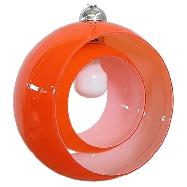 Lampada a sospensione in vetro di Murano, anni '60