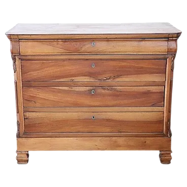 Cassettiera antica in noce massello, '800