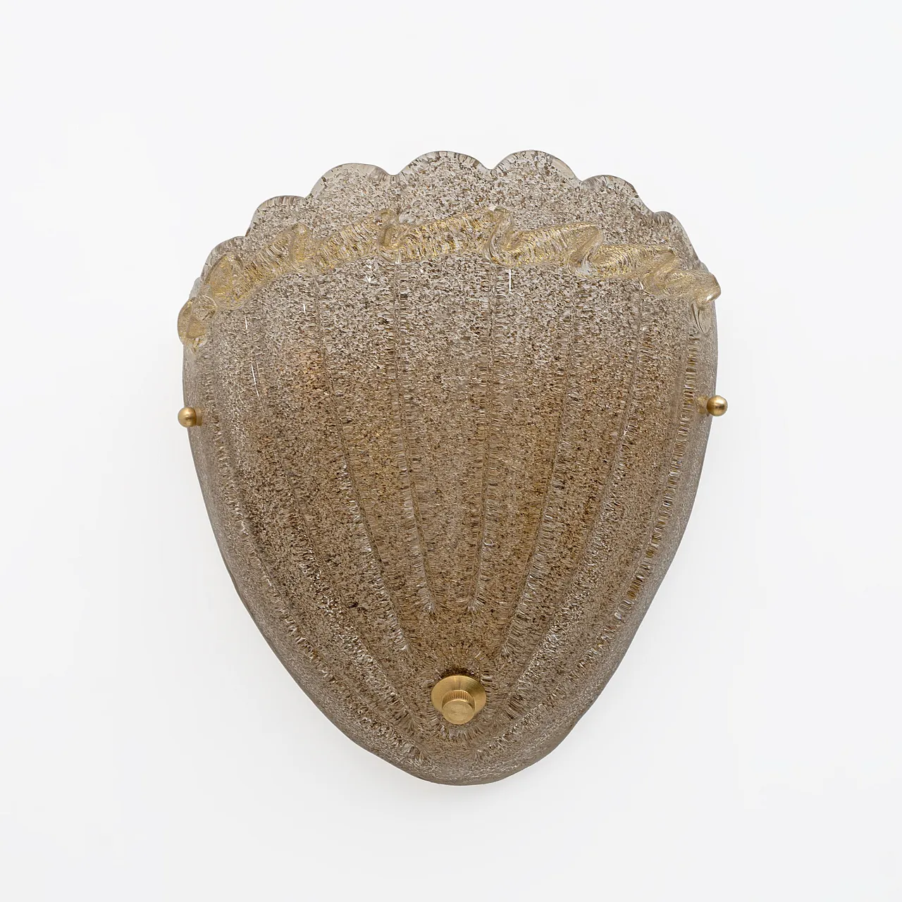 Coppia di lampade a conchiglia in vetro di Murano, anni '90 2