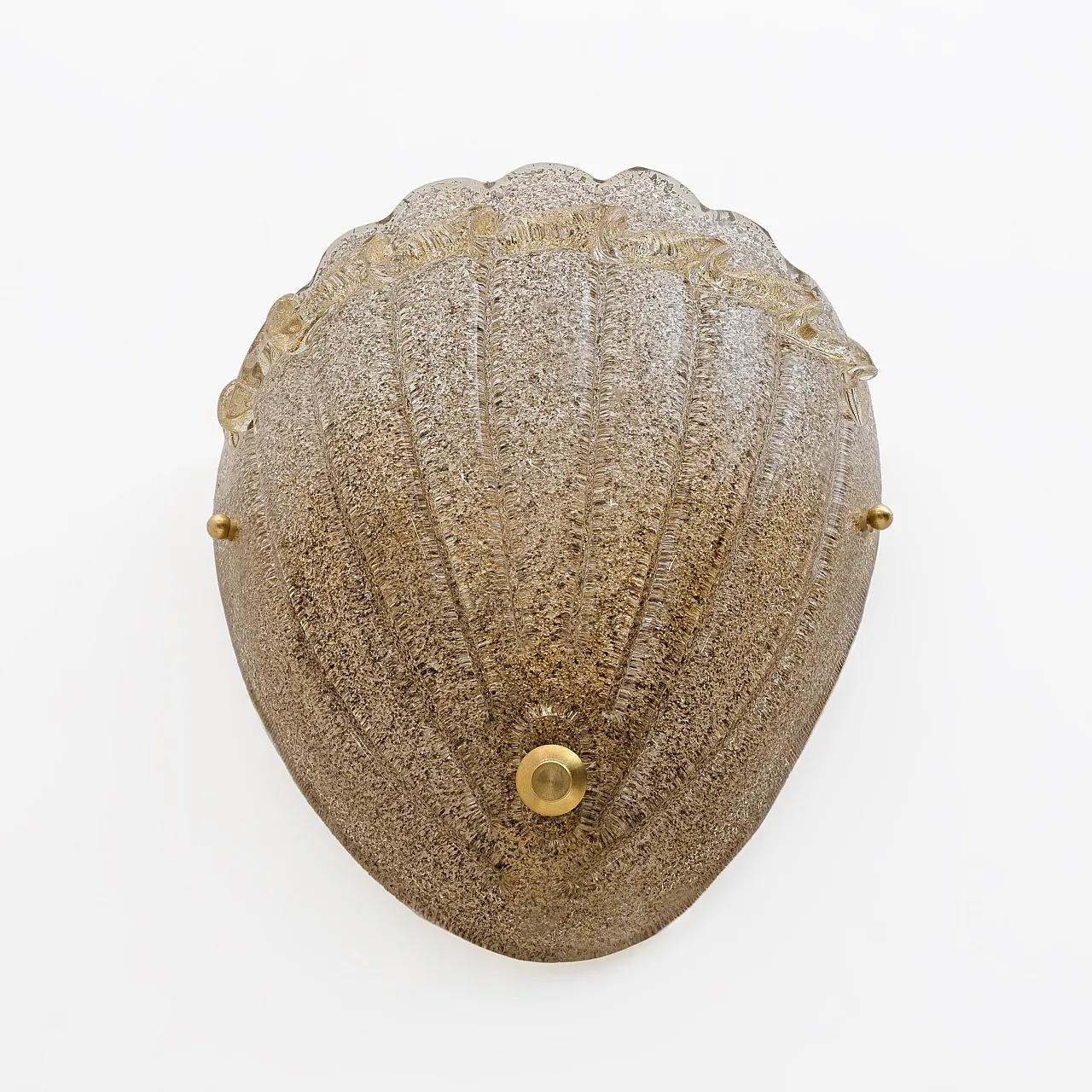 Coppia di lampade a conchiglia in vetro di Murano, anni '90 7