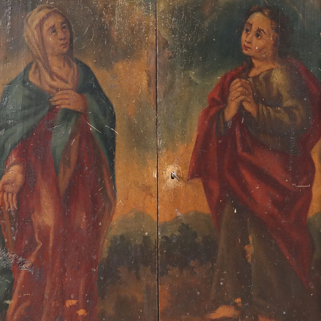 Credenza in stile eclettico in pioppo dipinto, '800 4