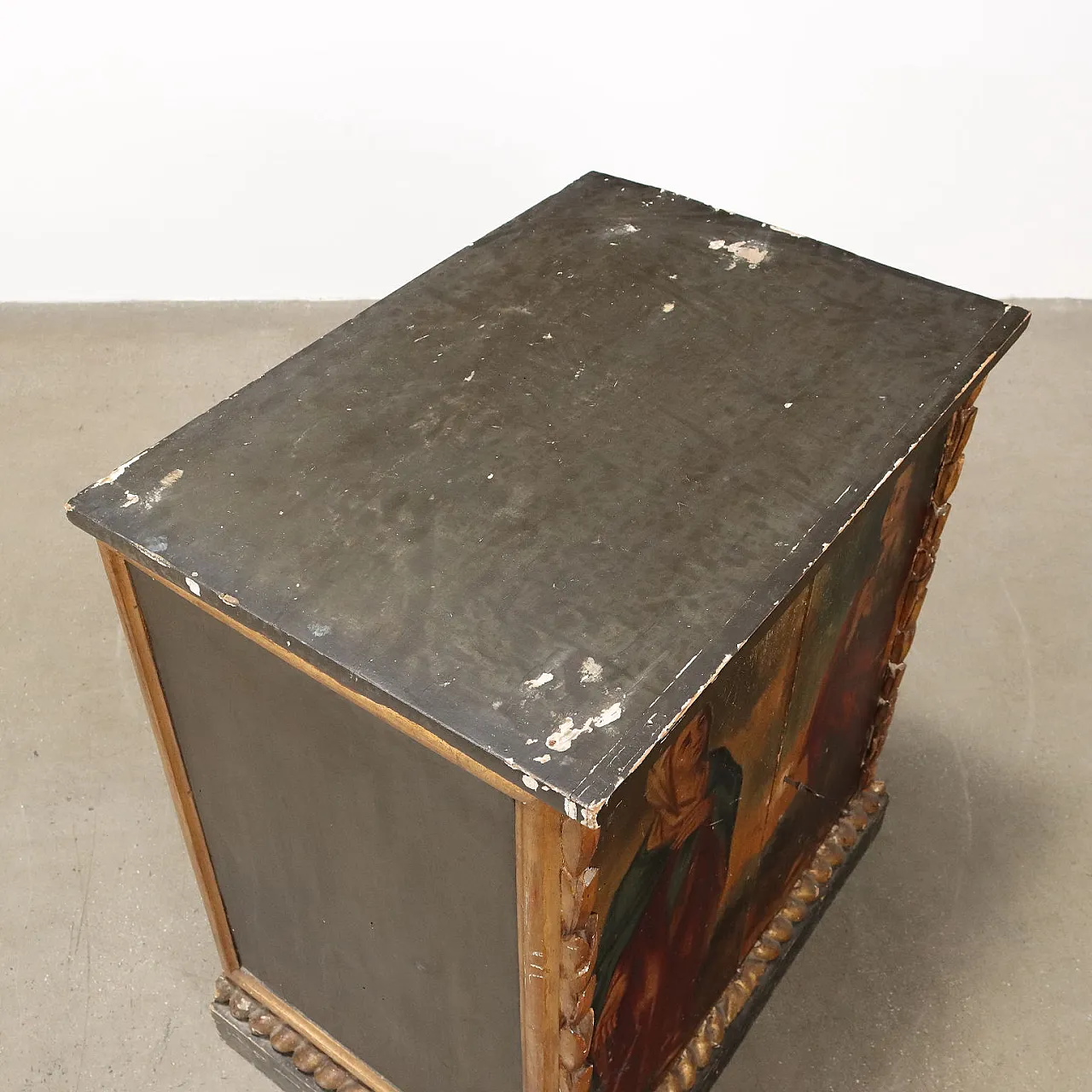 Credenza in stile eclettico in pioppo dipinto, '800 9