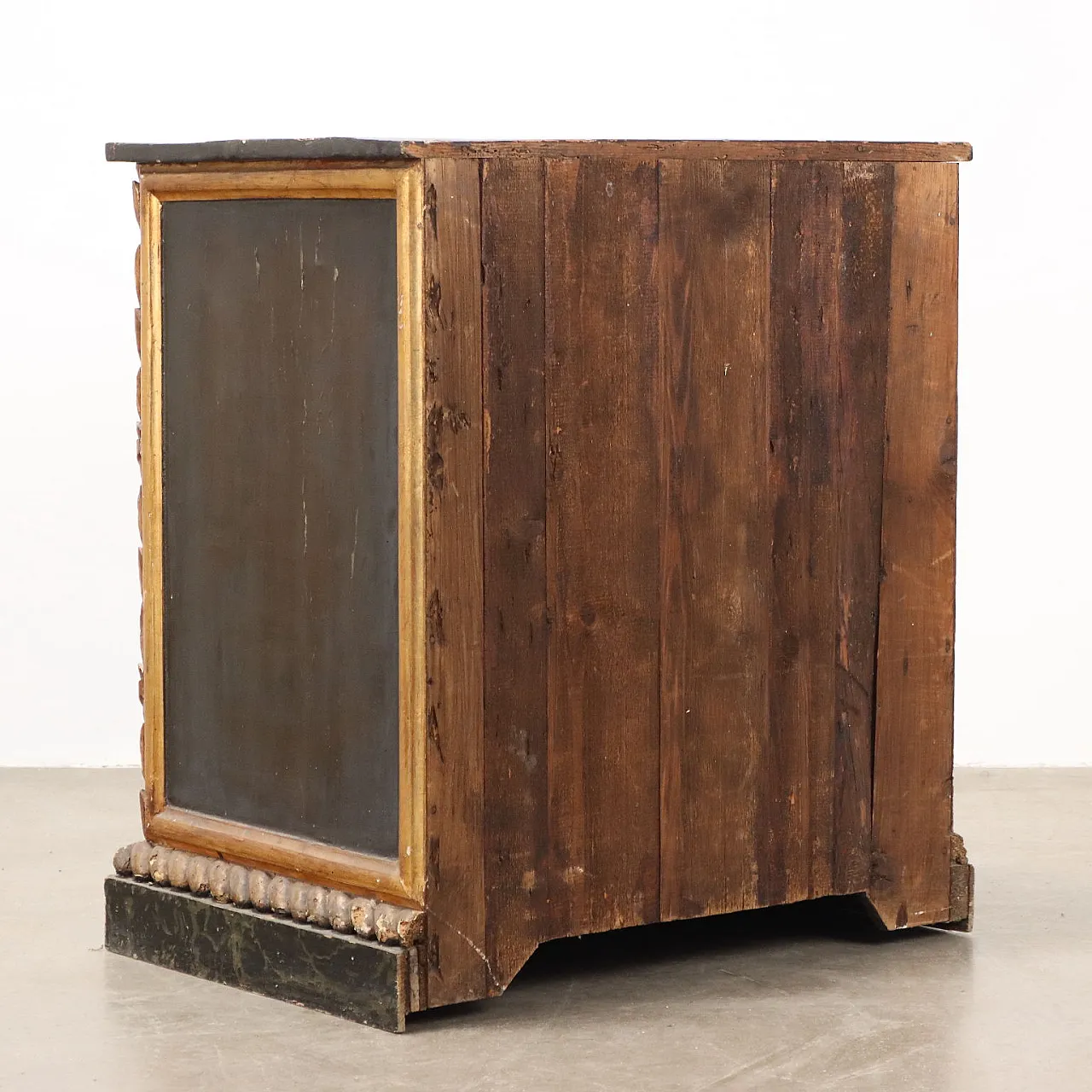 Credenza in stile eclettico in pioppo dipinto, '800 10