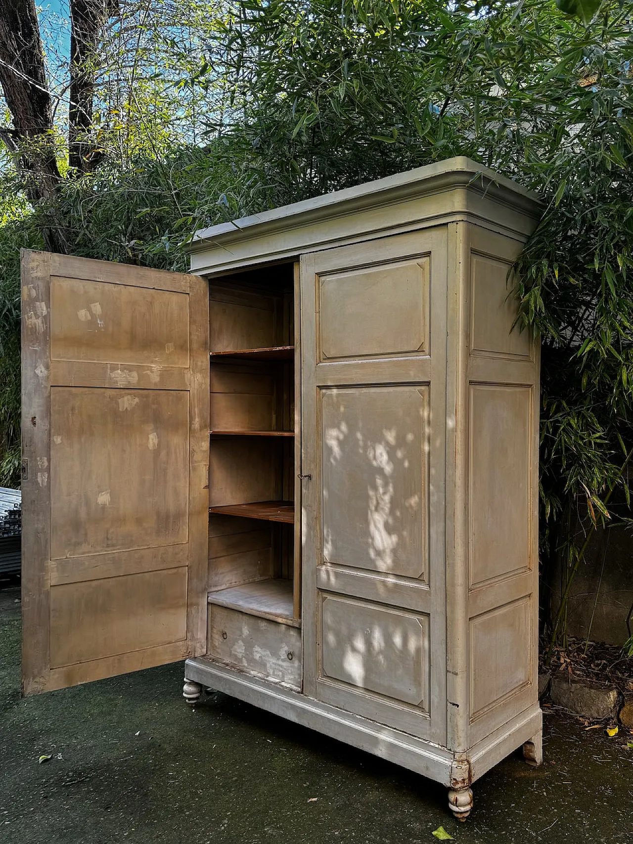 Grande armadio toscano a vernice mastice, '800 3